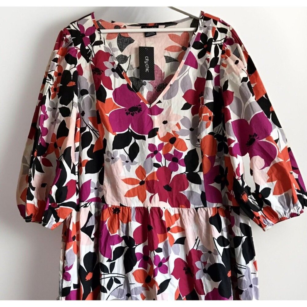 City Chic Trendy Plus Size Vintage Vibe Midi Dress Size‎ 20 - Picture 5 of 10